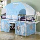 Wildon Home Muldoon Twin Loft Bed with Tent in Blue