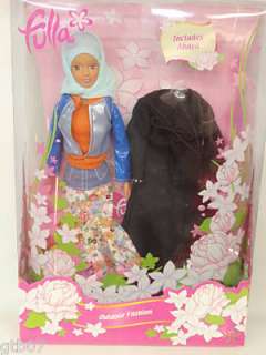 Fulla Muslim Doll Arabic Toy Abaya Hijab 2 Outfit Blue  