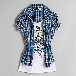 Girls 7 16 Layered Look Top  Knitworks Kids Clothing Girls Tops 