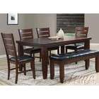 acme 6pc dining table chairs set in cherry finish