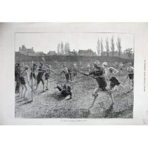   1875 Sport Game La Crosse Played Canada Men Costumes