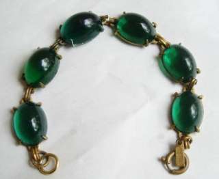 RARE Vintage Monet JELLY BELLY Glass Cabochon Bracelet  