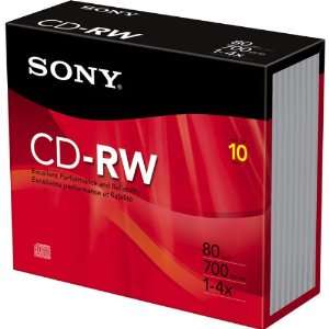  4x Rewritable CD RW   10/pack Electronics