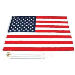  New 3ft X 5ft United States Flag And Pole Kit Wall 