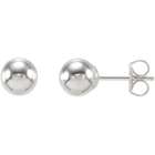 GEMaffair 4MM BALL STUD EARRINGS   PLAIN IN STERLING SILVER