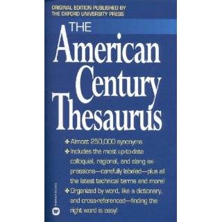 The American Century Thesaurus by Laurence Urdang (Aug 1, 1996)
