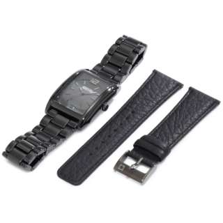 Kenneth Cole Interchangeable Bands Steel Leather Gents Watch Gift Set 