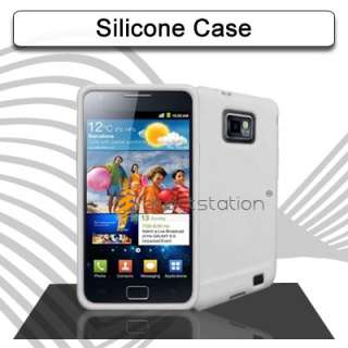 Clear White Soft Skin Case Samsung Galaxy S II 2 i9100  