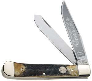 BOKER KNIVES 4525 GENUINE STAG SOLINGEN GERMANY TRAPPER KNIFE NEW IN 