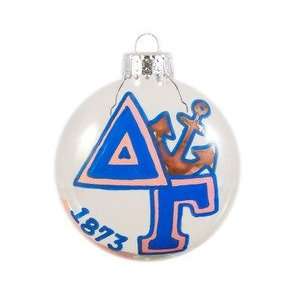  One Sided Delta Gamma Disc Ornament with Anchor