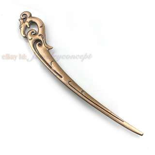 4x 160566 Wholesale Vintage Bronze Alloy Smooth Hairpin Bookmark 163mm 