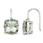   ct.t.w. Green Amethyst and Diamond Accent Earrings in 14k WG, GHI