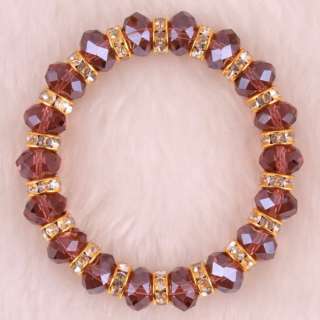 Crystal Abacus faceted Loose beads Bracelet 7 FH108  