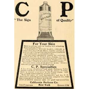  1906 Ad California Perfum White Hazel Cream Skin Care 