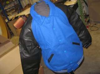 Game Sportswear Varsity Letterman Jacket Blue / Black Letter All Sizes