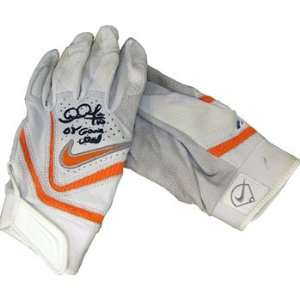 Adam Jones Autographed / Signed Game Used Grey / Orange Batting Glove 