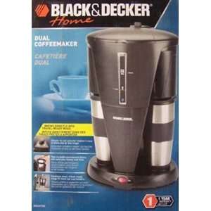   Dual Cup Personal Coffee Maker, Black and Stainless