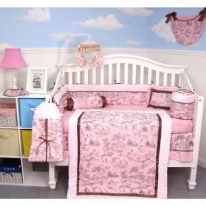 13 Piece French Toile Baby Crib Nursery Bedding Set 