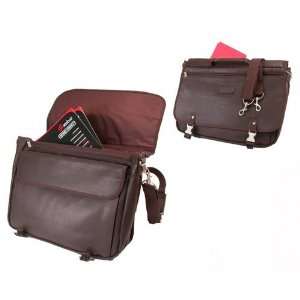  Stebco Leather Look Expandable Briefcase Messenger Bag in 