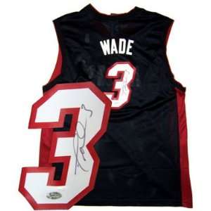Dwyane Wade Replica Black Heat Jersey Autographed / Signed
