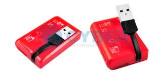 Red 46 in1 USB 2.0 M2 SD MMC T Flash Card Reader Writer  