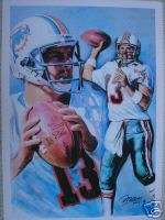 13 Dan Marino NFL Miami Dolphins Potrait Poster 21x30  