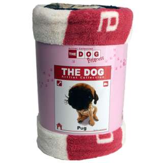 Pug the Dog Microfiber blanket SO SOFT NEW  
