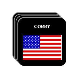  US Flag   Corry, Pennsylvania (PA) Set of 4 Mini Mousepad 