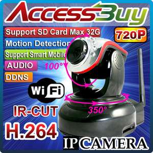 Wireless Wifi 720P H.264 10 IR LED 2 Way Audio IP Camera Night Vision 