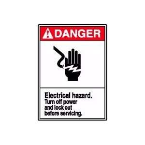 DANGER ELECTRICAL HAZARD TURN OFF POWER AND LOCK OUT BEFORE SERVICING 