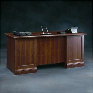 Sauder Camden County Executive Desk in Planked Cherry 101744 