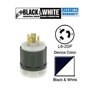 Leviton 2321 Plug Locking Blade L6 20P 20A 250V 2P3W Grounding   Black 