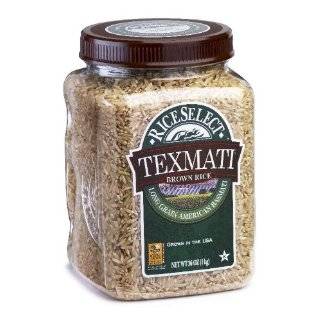 RiceSelect Long Grain Texmati Brown Rice, 36 Ounce Jars (Pack of 4)