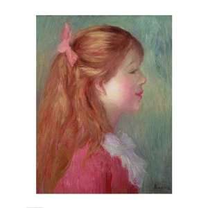  Young girl with Long hair in profile, 1890   Poster by 