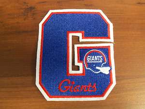 NEW YORK GIANTS NFL LARGE LETTER G LOGO PATCH  5 X 4 1/8 NEW  