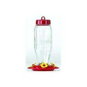  3 PACK GLASS HUMMINGBIRD FEEDER, Color RED; Size 30 