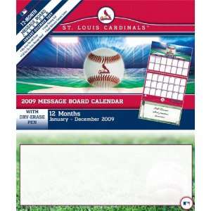  St. Louis Cardinals 2009 12 Month Message Board Calendar 