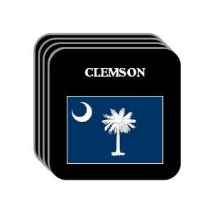  US State Flag   CLEMSON, South Carolina (SC) Set of 4 Mini 