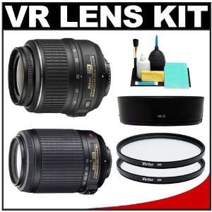 Nikon 18 55mm f/3.5 5.6G VR AF S DX Zoom Lens & 55 200mm VR Lens with 