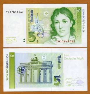 Germany Federal Republic 5, 1991 P 37 UNC  Replacement  