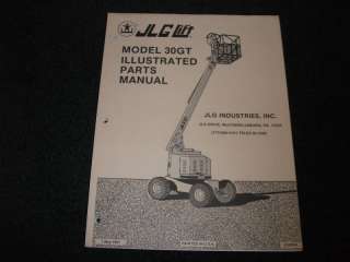 JLG 30GT/ 30 GT lift parts catalog manual  