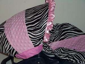   AND PINK MINKY Baby Infant Car Seat Cover Graco OR EVENFLO  