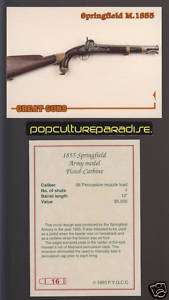 1855 SPRINGFIELD ARMY MODEL PISTOL CARBINE GUN CARD  