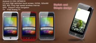 Unlocked Touch Screen ANDROID 2.2 WiFi GPS JAVA GSM S.I.M. Phone T 