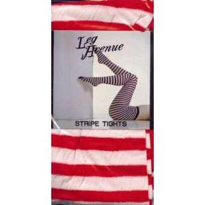  Red & White Striped Tights Baby