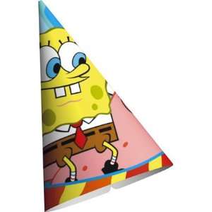  8 SpongeBob Cone Party Hats Toys & Games