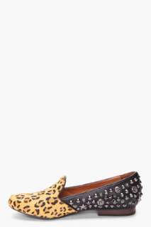 Jeffrey Campbell Pony Hair Leopard Print Loafers for women  