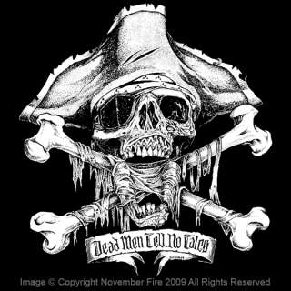 Dead Men Tell no Tales Shirt Pirate Jolly Roger Skull  