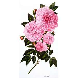    YiMei Waterproof tattoo stickers colored flowers and peony Beauty