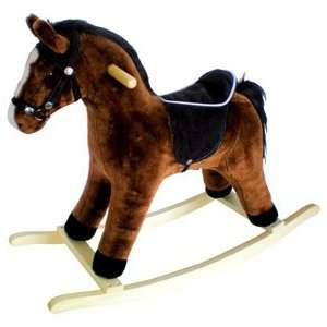 Dk Brown Rocking Horse w/black mane & tail Toys & Games